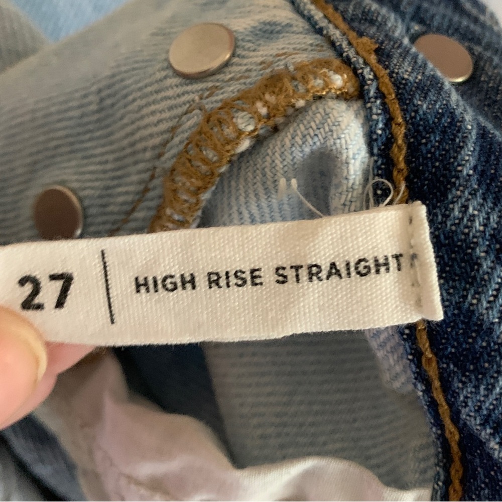 Pacsun High Rise Straight Patchwork Multi-Wash De… - image 3